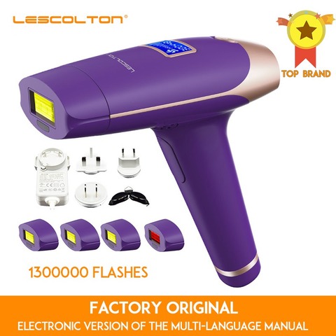 Lescolton 1300000 times 5in1 IPL Epilator permanent Hair Removal With LCD Display Machine Laser For Boay Bikini Face Underarm ► Photo 1/6
