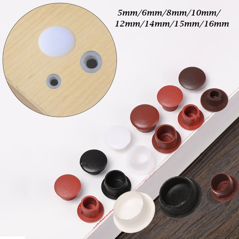 50Pcs/Pack Furniture Hole Covers Protection Screw Cover Decor Dust Plug Stopper Cabinet Drill Hole Plug Hardware Grommet 5-16mm ► Photo 1/6