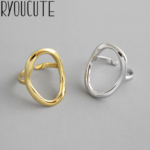 Boho Vintage Silver Color  Irregular Circle Rings for Women Lover Finger Ring Valentines Day Gifts ► Photo 1/6