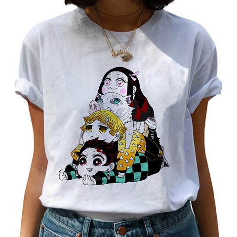 Funny Japanese Anime Kimetsu No Yaiba Demon Slayer T Shirt Graphic Top Tees Tshirt Streetwear Punk T-shirt Men Clothes Women ► Photo 1/6