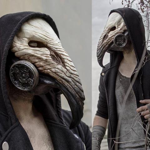 Steampunk Plague Doctor Mask Cosplay Long Nose Bird Beak Latex Masks Carnival Masquerade Halloween Party Costume Props New ► Photo 1/6