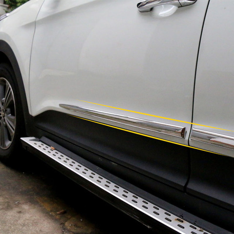 4 pcs Car Door Protector Long Strip Car Guard  Side Trim Sticker Anti-Scratch Cars Body Protection Bumper Strips Silver Black ► Photo 1/6
