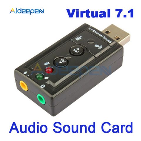 Mini USB 2.0 12Mbps External 7.1 Channel Audio Sound Card Adapter For PC Computer Windows 2000/XP/Server/2003/Vista/Linux/Mac ► Photo 1/6