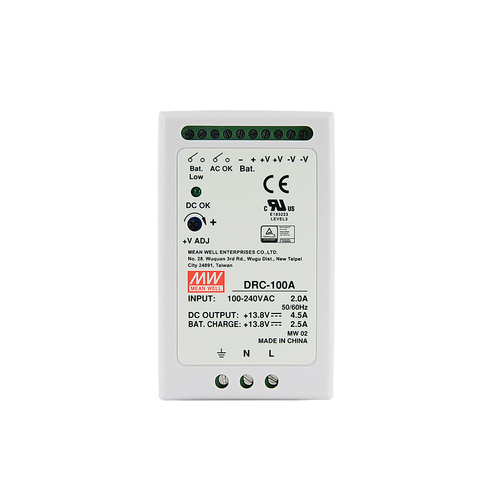 Original Mean Well DRC Series meanwell DIN Rail Security Power Supply 40/60/100W Single Output with Battery Charger UPS Function ► Photo 1/6