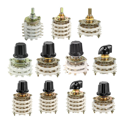 uxcell 1pc Rotary Switch Selector 4 Pole 4/5/8/11 Position 2/4 Deck Band Channel with Plastic Knob Widely used ► Photo 1/1