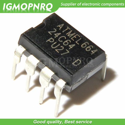 10PCS AT24C64A 24C64A 24C64 AT24N64 DIP-8 EEPROM (512x8) 4K 1.8-5.5 new original ► Photo 1/1