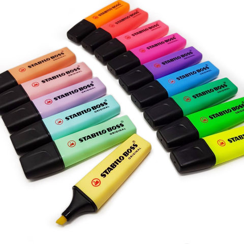 Pack of 15 Stabilo Boss Highlighter Pens - Original 9 Colors & New 6 Pastel colors  Highlighters ► Photo 1/6