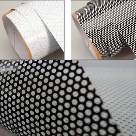 One-Way Perforated Black White Vinyl Privacy Window Film Adhesive Glass Wrap Roll ► Photo 1/6