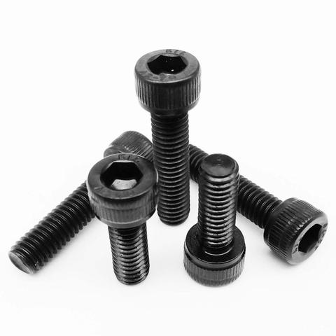 5/50pcs DIN912 M2 M2.5 M3 M4 Black 304 Stainless Steel Hexagon Hex Socket Head Cap Allen Screw Bolt Thread Length 3-60mm ► Photo 1/6