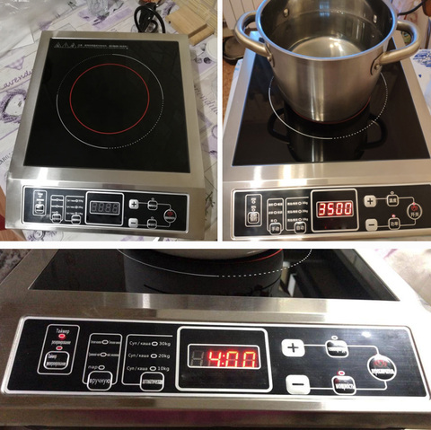 Induction cooker 3500 watt high power commercial induction cooker stainless steel button touch induction cooker restaurant resta ► Photo 1/4