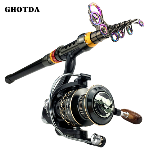 1.8-3.6m Telescopic Fishing Rod and 13BB Fishing Reel Wheel Portable Travel Fishing Rod Spinning Fishing Rod Combo ► Photo 1/6