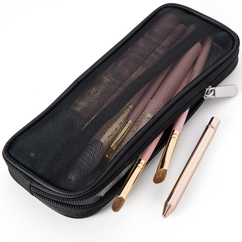 Makeup Brush Travel Case Cosmetic Toiletry Bag Organizer for Men Women Beauty Tools Mesh Dopp Kit Pouch Wash Storage Accessories ► Photo 1/6
