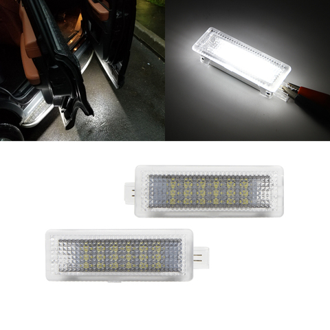 For Land Rover LR2 LR3 LR4 Freelander 2 Discovery 4 Range Rover Sport 2x White Error Free Led Door Courtesy Welcome Lights ► Photo 1/6