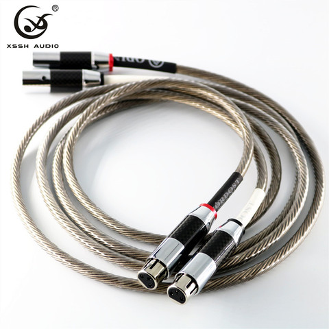 XSSH Audio Hifi 10 core Silver Plated OFC copper Female Male XLR RCA Aux Audio 3 pin xlr Mic audio coaxial microphone cable Cord ► Photo 1/6