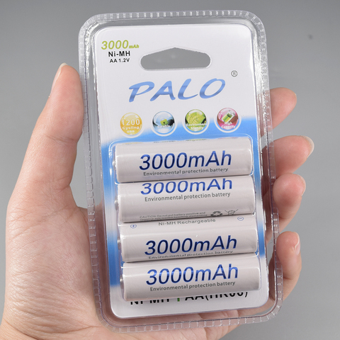 PALO 1.2v NI-MH AA Battery 2A 3000MAH AA Rechargeable Battery aa nimh battery batteries rechargea for flashlight toys ► Photo 1/6