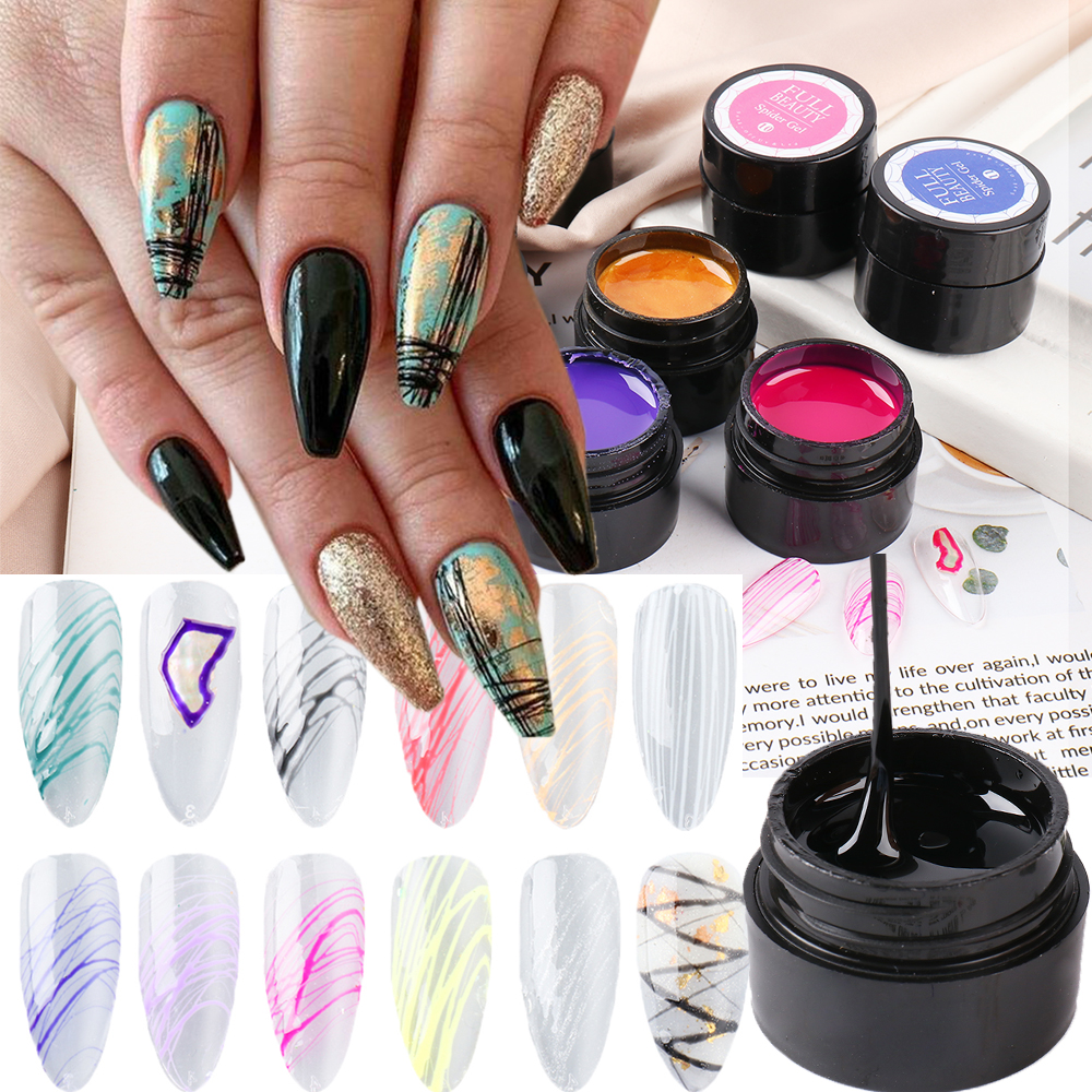 6ml Spider Painting Gel For Nails Abstract Silk Line Gel Nail Polish Primer  Web Drawing UV Gel Lacquer Nail Art Design GL1615 - Price history & Review  | AliExpress Seller - Full