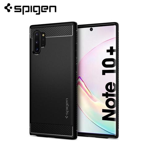 Spigen Rugged Armor Case for Samsung Galaxy Note 10 Plus / Note 10 Matte Black Flexible TPU Anit-Slip Drop Resistance Case ► Photo 1/6