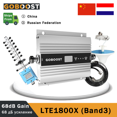 GOBOOST DCS 1800 Signal Booster Repeater 4G Mobile Cellular Amplifier LTE /DCS 1800mhz Cell Phone Signal Amplifier Band 3 ► Photo 1/6