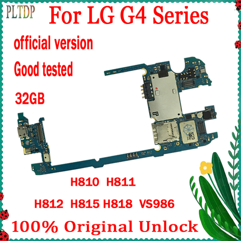 Factory Unlocked for LG G4 H815 H810 H811 H812 H818 VS986 motherboard,100% Original For LG G4 H815 logic board With full chips ► Photo 1/1