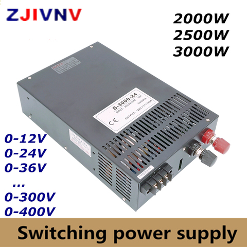 2000W 2500W 3000W Switching power supply 0-12V 24V 36V 48V 60V 80V 90V 110V 220V 300V 400V AC-DC voltage current adjustable ► Photo 1/4