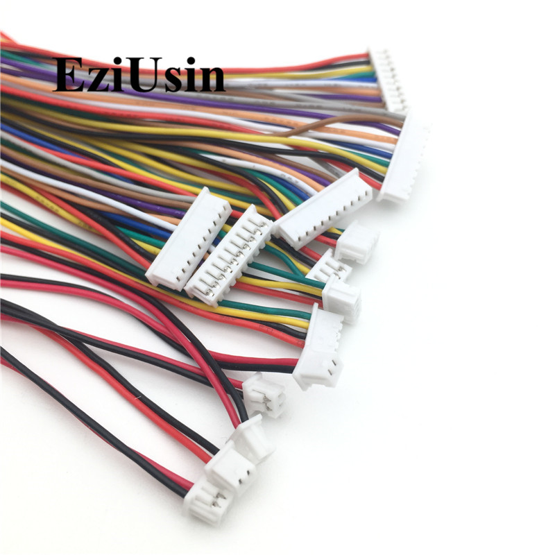 Pitch 1.5mm 2/3/4/5/6/7/8/9/10P Single/Double Head Connector Wires Cable 100mm 