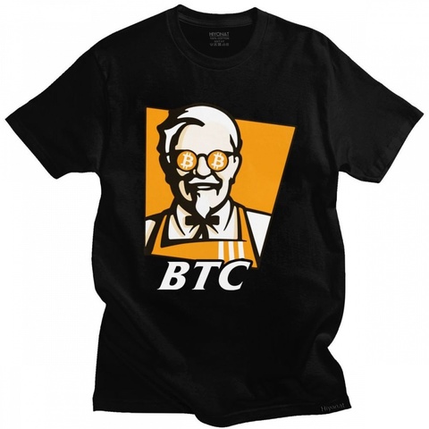 Funny Bitcoin Tshirt for Men Short Sleeve BTC Original Recipe Cryptocurrency Top Crypto Blockchain Geek Tee Shirt Cotton T-shirt ► Photo 1/6