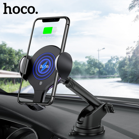 HOCO Car Mount Qi Wireless Fast Charger For iPhone XS Max X XR Car Phone Holder Infrared Auto Sensing For Samsung Note 9 S9 S8 ► Photo 1/6