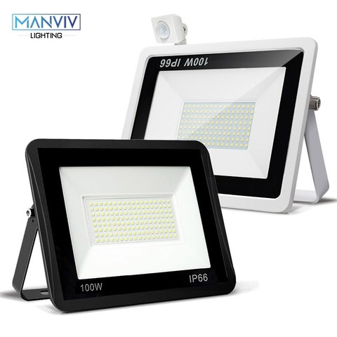 PIR Motion Sensor LED FloodLight 10W 20W 30W 50W 100W Waterproof IP66 Outdoor light 220V Led Spotlight for Garden Wall Reflector ► Photo 1/6