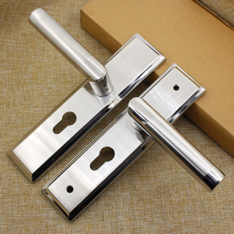 STAINLESS STEEL INDOOR WOOD DOOR  BEDROOM DOOR LOCK HANDLE FREE SHIPPING ► Photo 1/3