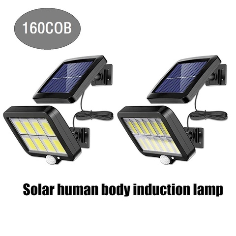 160LED Solar Powered Outdoor Wall Light Waterproof PIR Motion Sensor Garden Park Lighting Courtyard Street Decoration Lamp ► Photo 1/6