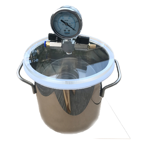 DIA. 20CM Vacuum Defoaming Tank Barrel Stainless Steel Vacuum Chamber Crystal Glue Maker For AB Glue Epoxy Resin Silica Gel 5L ► Photo 1/3