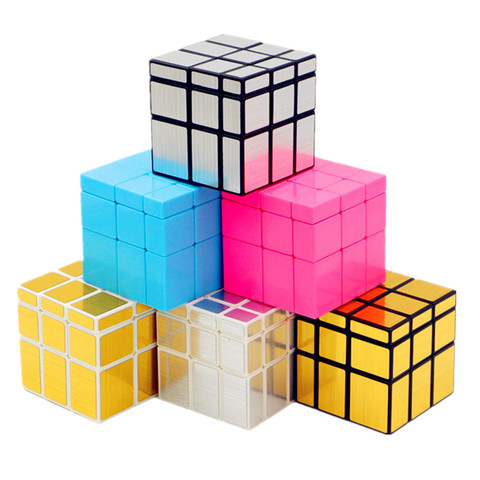 ShengShou 3x3 Mirror Magic Cube professional 3x3x3 Gold&Silver cubo magico Puzzle Speed classic toys ► Photo 1/6