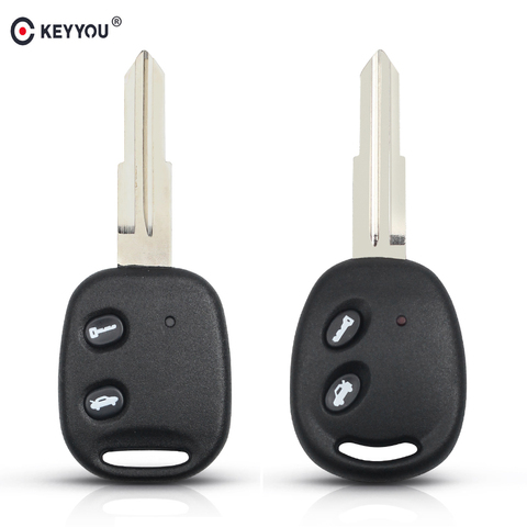 KEYYOU Uncut Left/Right Blade Remote Car Key Shell For Chevrolet LOVA Sail Epica Lechi Spark Fob 2 Buttons Auto Key Case ► Photo 1/6