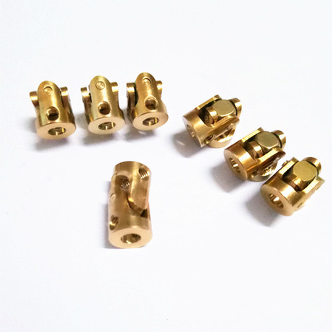 Mini coupling brass universal joint 3mmx3mm diameter 7mm length 13mm model ship coupler gimbal ► Photo 1/5