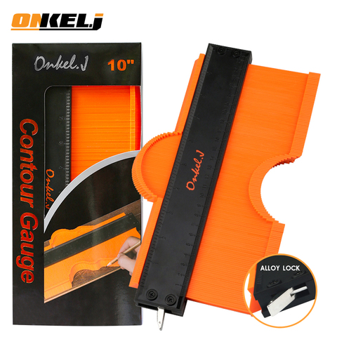 ONKEL.J Brand Lock Wider Contour Gauge Profile Tool Alloy Edge Shaping Wood Measure Ruler Laminate Tiles Meethulp Gauge ► Photo 1/6