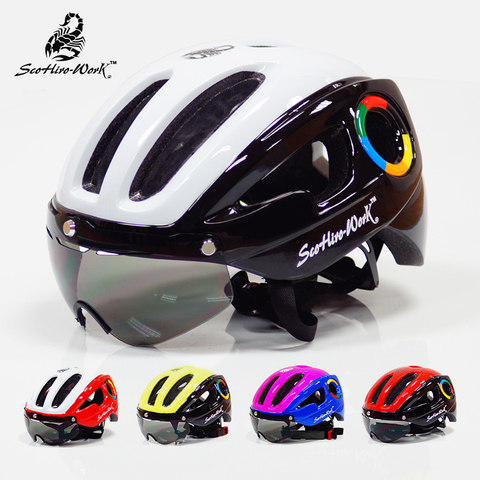 270g ultralight EPS bicycle helmet for men road mtb mountain bike helmet lenses goggles cycling equipment 9 vents Casco Ciclismo ► Photo 1/6