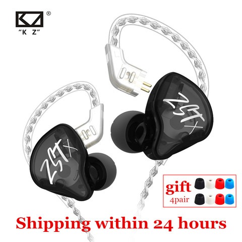 KZ ZSTX 1BA+1DD Hybrid technology HIFI In Ear Earphones Bass Earbud Sport Noise Cancelling Headset KZ ZS10 pro ZSN pro ZSX C12 ► Photo 1/6