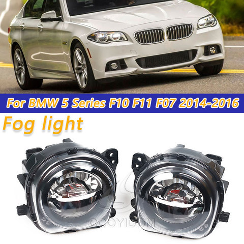 COOYIDOM Front Bumper LED Fog Light Fog Lamp For BMW 5 Series F07 F10 F11 LCI 528i 535i 550i 2013 2014 2015 Car-styling ► Photo 1/6