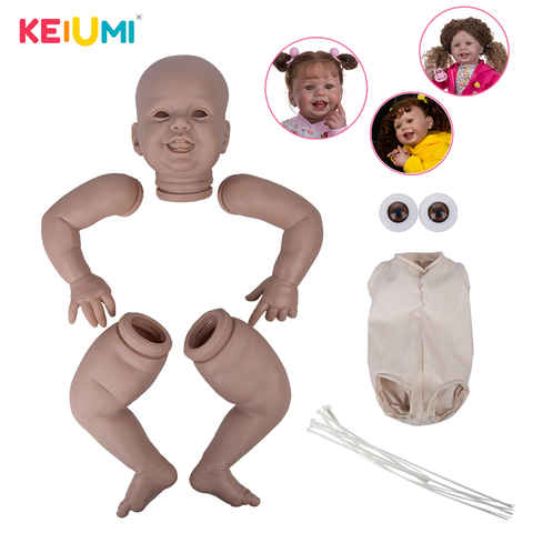 Toddler Lifelike DIY Reborn Baby Doll Kits Black Skin Silicone Kit For 27 Inches Doll Head And Arms Legs Easy To Do Reborning ► Photo 1/6