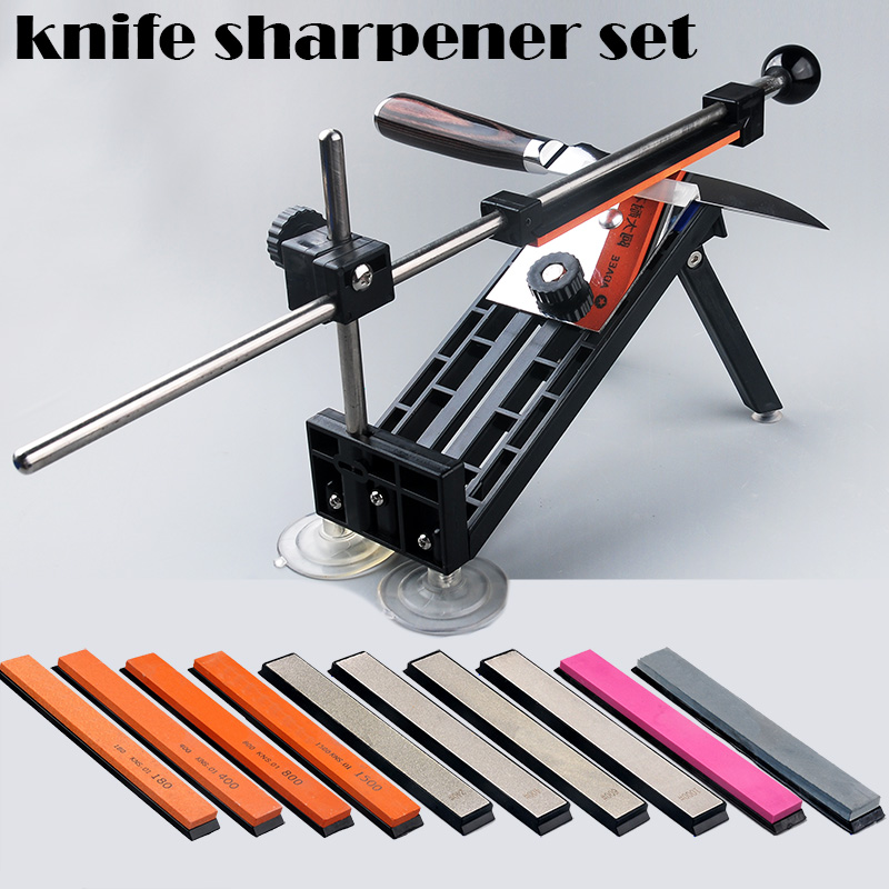 Kme System Kitchen Knife Sharpener Sharpening System Fixed Angle Edge Pro  Sharpener With Whetstone - Sharpeners - AliExpress