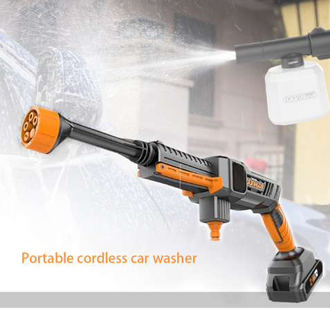 20V Portable Cordless Car Washer Machine High Pressure Electric Water Guns Nozzle Hose Pump Foam Lance Battery Rechargable ► Photo 1/3