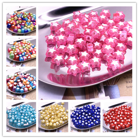 NEW 50pcs Five-pointed Star Acrylic Beads Loose Spacer Beads for Jewelry Making DIY Bracelet Accessories ► Photo 1/6