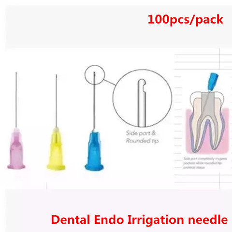 100pcs Dental Endo Irrigation needle tip 25G/ 27G / 30GA 30G End-Closed Side Hole Endo Syringe Dentista Tools Lab Instrument ► Photo 1/6