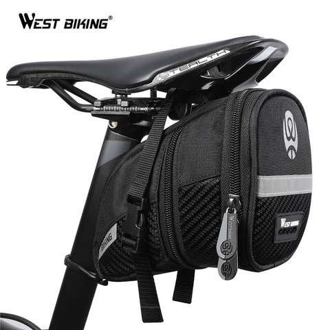 WEST BIKING Bicycle Saddle Bag Rainproof Bicycle Pannier 3D Shell Reflective Rear Seatpost Bag Basket MTB Cycling Accessories ► Photo 1/6