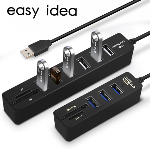 USB Hub 3.0 Multi USB 3.0 Hub USB Splitter High Speed 3 6 Ports 2.0 Hab TF SD Card Reader All In One For PC Computer Accessories ► Photo 1/6