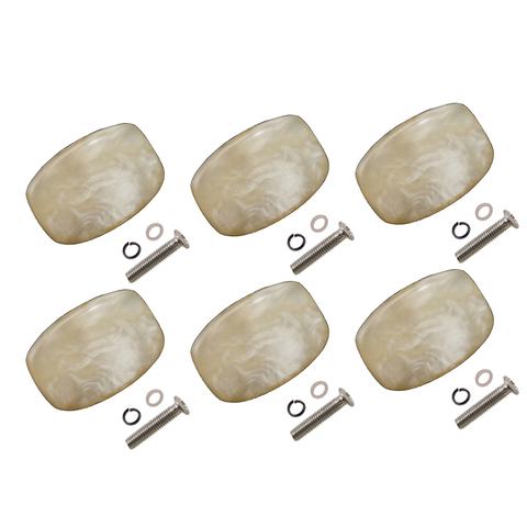 6Pcs Plastic Wood Guitar Tuning Peg Buttons Machine Heads Handle Caps with Screws Gaskets ► Photo 1/6
