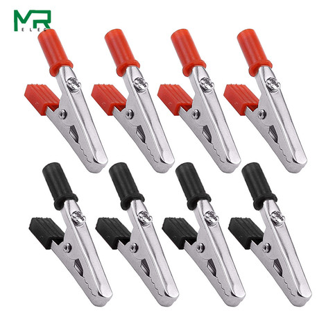 Insulated Crocodile clip Plastic Handle Cable Lead Test Charging Clamp Metal Crocodile Clamp Length 50mm ► Photo 1/6