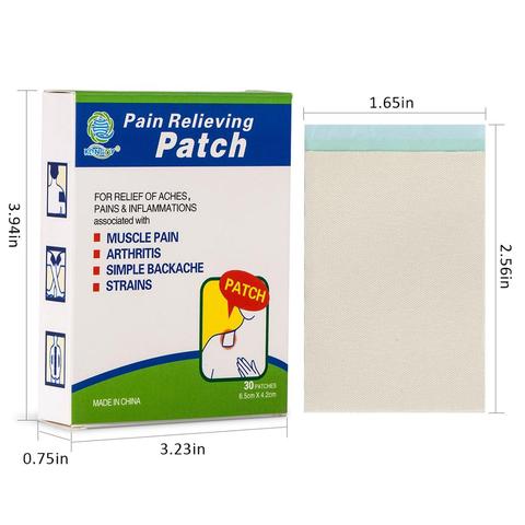 KONGDY Brand 30 Pieces/ Box Herbal Menthol Flavor Self Adhesive Medical Plaster Pain Relief Patch Sore Muscles Capsicum Plaster ► Photo 1/6