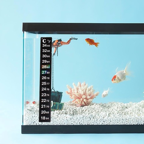 2022 Hot Sale Aquarium Thermometer LCD Digital Stick on Thermometer Gauge Heater Sticker Aquarium Fish Tank Glass ► Photo 1/5