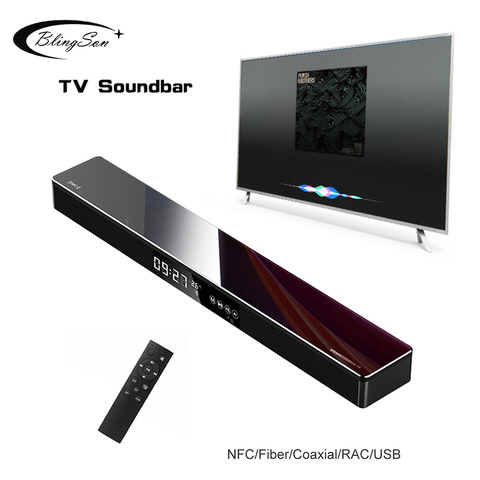40W TV Sound Bar Wired and Wireless Bluetooth Home Surround SoundBar for PC Theater 3D Surround DSP TV  Dual Speaker Subwoofer ► Photo 1/6